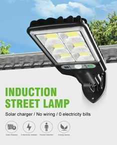 an advertisement for the solar street lamp