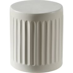 a white ceramic trash can on a white background