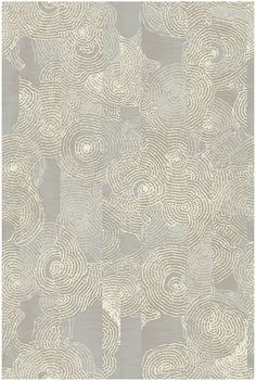 a gray and white wallpaper with circular designs on the back ground, in shades of grey