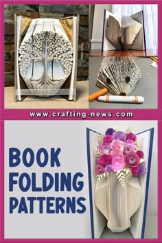 book folding patterns are great for crafts and home decor, but they're easy to make