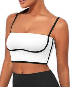 Sports Bra With Straps In White, White Strappy Gym Activewear, White Gym Activewear With Straps, Sporty White Sports Bra With Straps, Fitted Tank Top With Adjustable Straps For Training, Fitted White Sports Bra With Medium Support, White Fitted Sports Bra With Medium Support, White Sports Bra With Medium Support For Summer, White Sports Bra With Medium Bust Support For Summer