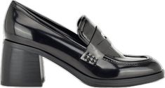 Modern Square, Classic Silhouette, Heeled Loafers, Nine West, Block Heels, Heel Height, Loafers, Womens Sizes, Wardrobe