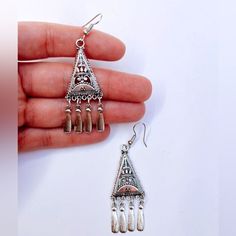 Boho Dangle Earrings In Silver Tone New (Boutique Packaging) **Let Me Know If You Like To Bundle With Another Listing! **I Always Accept Reasonable Offers Gift For Her Tags : Anthro Anthropologie Free People We The Free Zara Zara Jewelry Lili Pulitzer Kendra Scott 8 Other Reasons Dolls Kill Lili Clasps For Love And Lemons Ettika Shashi The M Jewelers Asos Revolve Boho Bohemian Gypsy Minimalist Country Beaded Festive Luxury Contemporary Vintage M Jewelers, Gold Jhumka Earrings, Beaded Angels, Contemporary Vintage, Zara Jewelry, Gold Bracelet Set, Moon And Star Earrings, Free People Jewelry, Stone Dangle Earrings