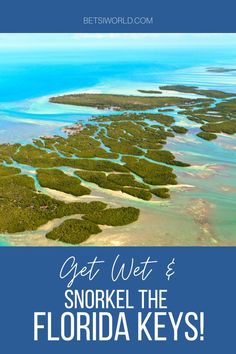 get wet and snorkel the florida keys with text overlay that reads get wet and snorkel the florida keys