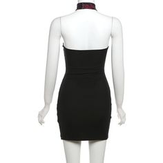 Please refer to our sizing chart for a guideline when choosing a size. 5 business days order processing time. 90% polyester 10% spandex Fitted Halter Mini Dress For Club, Fitted Mini Length Halter Dress For Club, Fitted Mini Halter Dress For Club, Trendy Black Halter Neck Bodycon Dress, Fitted Black Halter Dress For Club, Black Fitted Mini Halter Dress, Fitted Black Asymmetrical Bodycon Dress, Fitted Asymmetrical Black Bodycon Dress, Fitted Asymmetrical Halter Dress For Date Night