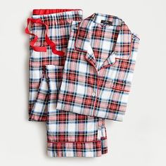 Flannel Pajama Set In White-Out Plaid. Because Winter Nights Pretty Much Require Cozy Flannel Pajama Sets. Ours Have An Easy, Comfy Fit (Plus Cute Patterns Like This Festive Tartan) That Makes Them The Perfect Gift. Cotton. Machine Wash. Import. Online Only. Item H2326. Color Red Multi. Sits At Hip. Hits At Hip. 32" Inseam. Bust 26 Waist Pants 21 Unstretched Thigh 13.5 Xxl Bin Hish2 0006 Two Same Size For Sale J Crew Pajamas, Nashville Style, Flannel Pajama Sets, Cotton Pajama Sets, Plaid Pajamas, Flannel Pajamas, Long Sleeve Flannel, Cozy Flannel, Pajama Bottoms