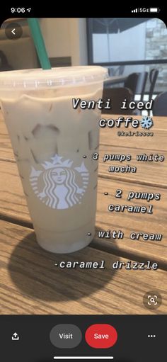 an instagramted photo of a starbucks drink with the caption, ventti iced coffee