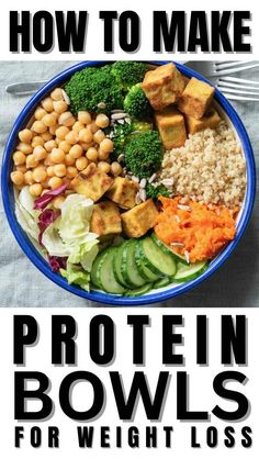 30 Healthy Power Protein Bowls For Weight Loss - The Detox Lady Protein Bowl Recipes, Protein Bowl, Low Carb High Protein, Protein Bowls, High Protein Low Carb Recipes, Quit Sugar