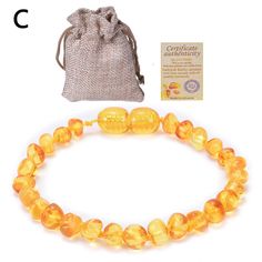 Natural Ambers Teething Bracelets for Baby Baltic bracelet Rosary Ambers Original Round Beads Healthy Model Number:1005001746868479 Not only is the necklace a beautiful Cognac color, it is a natural solution to your baby's pain, drooling and discomfort. Amber contains succinic acid and has an analgesic effect on swollen, sore gums. Small Jute Jewelry Pouch This pouch is perfect size for the necklace. It is made of Jute, a durable, biodegradable vegetable fiber. Package Included: 1 x Amber Neckla Bracelet Rosary, Teething Bracelet, Golden Amber, Amber Bracelet, Natural Amber, Amber Necklace, Amber Beads, Nature Bracelets, Womens Glasses