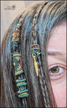 Dreadlocks Jewelry, Avatar Jewelry, Macrame Jewelry Tutorial, Boho Style, Haircut Types, Estilo Hippie, Micro Macramé, Hair Wraps