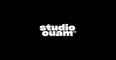 the logo for studio ojam is shown on a black background with white letters