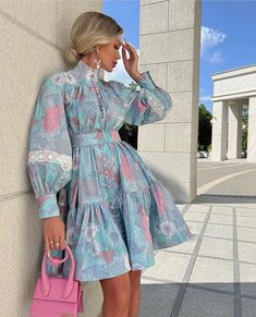 Puff Long Sleeves, Casual Evening, Solid Color Dress, High Quality Dress, Evening Attire, Flowing Maxi Dress, Look Chic, Stylish Dresses, Unique Fashion