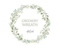 the logo for greenery wreath