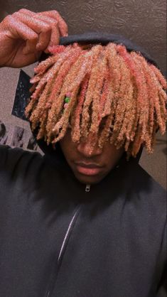 Pink And Blonde Dreads Men, Dread Colors, Locs Men, Dread Ideas, Loc Colors, Two Strand Twist Hairstyles, Dyed Dreads, Colored Locs, Colored Dreads