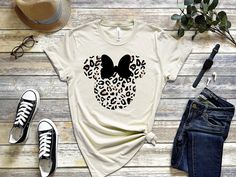 Animal Kingdom Shirt - Disney Shirts - Disneyworld Shirts - Disney Shirt - Minnie Mouse Shirt - Magic Kingdom Shirt - Leopard Minnie Shirt Animal Kingdom Shirt Ideas, Disney Animal Kingdom Shirts, Animal Kingdom Shirt, Magic Kingdom Shirt, Minnie Mouse Shirt, Theme Park Outfits, Animal Kingdom Shirts, Disney Trip Shirts, Minnie Mouse Shirts