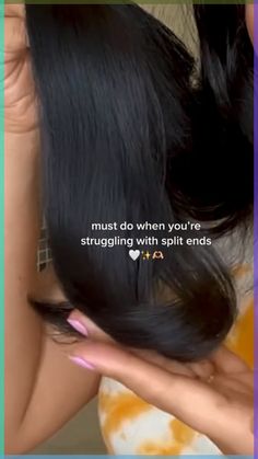 (tt: @afsennah) How to Get Rid of Split Ends at Home 🌸 Discover effective techniques and tips to say goodbye to split ends and revive your hair's health in the comfort of your own home. In this collection, we unveil natural remedies, trimming methods, and hair care routines to help you achieve smooth and luscious locks. Say hello to nourished hair as we empower you with the knowledge to restore and prevent split ends. Get ready to transform your mane and embrace healthier, more vibrant hair! Smooth Hair Remedies, Split End Hair Mask, Trim Your Own Hair, Split Ends Hair, Hair Mask For Damaged Hair, Vibrant Hair, Hair Growing Tips, Hair Tips Video, Healthy Hair Tips