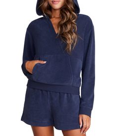 French Terry Hoodie, Soft Blankets, Dillard's, French Terry, Latest Trends, Lounge Wear, Rompers, V Neck