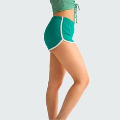 Outline Shorts 95% Cotton 5% Spandex Elastic Waist Approximate Measurements Small: Waist: 27” Length: 8”-9” Inseam: 2” Medium: Waist: 29” Length: 8”-9” Inseam: 2” Large: Waist: 31” Length: 8”-9” Inseam: Casual Bottoms With Elastic Side Panels For Summer, Casual Summer Bottoms With Elastic Side Panels, Casual Short Bottoms With Contrast Trim, Stretch Shorts With Contrast Trim, Casual Bottoms With Elastic Side Panels, Trendy Summer Shorts Made Of Elastane, Spring Casual Shorts With Elastic Side Panels, Sporty Summer Activewear With Contrast Trim, Casual Spring Shorts With Elastic Side Panels