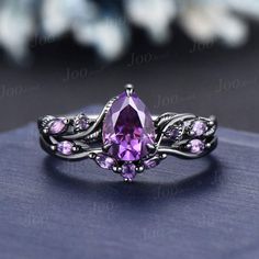 Accept engrave the words inside the ring service: https://www.etsy.com/listing/1103764936/engrave-service BEST GIFT: Represents the birthstone of February , what is the birthstone of your fiancé or fiancée? The best gift option for special someone was born in June ,Our amethyst ring packaged in delicated gift box It's also a good choice of an anniversary, engagement, birthday, Mother's Day gifts, Christmas day, Thanksgiving Day, Valentine's Day gift for a couple, friend, family. HOW TO STYLE : This natural amethyst Ring is classic and never go out of style,it is the most versatile and elegant statement ring for casual days in the office and nights out. It's your go-to statement piece whatever the occasion. It also can be personalized to show your uniqueness in the party, date, banquet. AFT Dark Purple Engagement Ring, Heirloom Purple Sapphire Ring For Anniversary, Heirloom Purple Birthstone Promise Ring, Purple Solitaire Birthstone Ring For Wedding, Purple Marquise Cut Amethyst Promise Ring, Purple Marquise Cut Ring For Wedding, Purple Marquise Cut Promise Ring, Purple Amethyst Marquise Cut Ring For Anniversary, Purple Marquise Cut Amethyst Ring For Anniversary