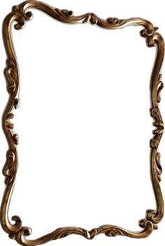 an ornate gold frame on a white background