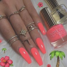 Pinterest: keedrajackson Ballerina Acrylic Nails, Pedicure Designs, Pink Nail, Nails Gel, Hot Nails, Acrylic Nails Coffin, Fabulous Nails, Dope Nails, Matte Nails