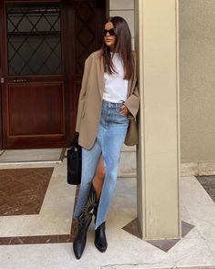 Long Denim Skirt Outfit, Jean Skirt Outfits, Long Jean Skirt, Looks Country, Long Skirt Outfits