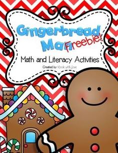 a gingerbread themed math and literacy activity