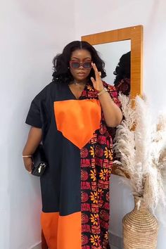 What's not to love about our Trendy African Ankara Boubou Dress with side pockets, trendy African style, classy Ankara dresses, African women, Ankara African Kaftan fall, can be paired with sandals or sneakers for a casual event or heels for a date night or birthday event. [Available to order as seen]. For a looser free fit we advise you order two or three sizes up. CARE INSTRUCTION Hand wash in cold water or dry-clean Press with cool iron on the wrong side Do not bleach Thank you for shopping a Classy Ankara Dresses, Ankara Boubou, Nigeria Women, African Kaftan Dress, Boubou Dress, African Kaftan, Ankara Maxi Dress, Style Africain, Ankara Dresses