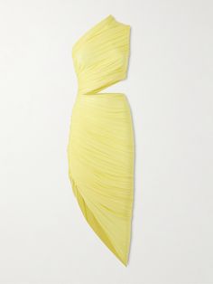 Alaïa's dress is sure to turn heads at your next event thanks to its beautiful, sunshine-yellow hue. Crafted from stretch-jersey, it's detailed with a one-shoulder neckline and skin-baring cutout at the waist. Style yours with vertiginous heels. Swimsuit Jewelry, Beautiful Sunshine, Azzedine Alaia, Yellow Midi Dress, Sunshine Yellow, Swimsuit Dress, Beauty Sets, Ski Wear, Women Collection