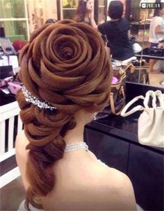 17- 19 Of The Most Stunning And Unique Hairstyles Ever Created ... Disney Hair, Lily Evans, Rose Hair, Hair Decorations, Hair Art, Hair Dos, Gorgeous Hair