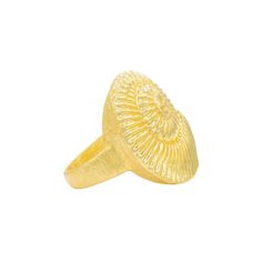 This captivating seashell ring beautifully captures the essence of the ocean in an elegant design. Crafted with 18k gold plating, it measures 1 inch. It pairs perfectly with the Oceania, Moray, and Maurea earrings, as well as the Sandy and Ula necklaces. Every piece of jewelry is handmade and delicate. To enjoy the jewelry for a long time, please use the appropriate care.  Our collections consist of precious metals and non-precious metals (brass and base metal) and are plated in 18K gold. We rec Seashell Ring, Become A Fashion Designer, Brand Magazine, Artisan Gift, Zodiac Gifts, Zodiac Jewelry, Creating Jewelry, Metal Clay, Handmade Artisan