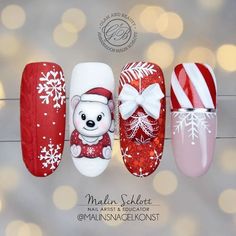 Pin by María Berrones on uñas Cute nail art designs, Christmas gel Nail Noel, Christmas Nails 2023, Acrylic Nail Designs Coffin, Nail Art Noel, Holiday Nails Winter, Xmas Nail Art, Holiday Nail Designs, Christmas Nails Easy, Cute Nail Art Designs