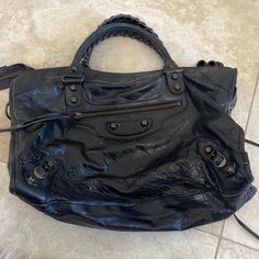 In Great Condition - A Little Distressed But That’s The Look Of It. Balenciaga Small City Bag, Black Bag Balenciaga, Vintage Balenciaga City Bag, Balenciaga Black Bag Farfetch, Balenciaga Bag, Balenciaga City Bag, Balenciaga, Bag Lady, Shoulder Bag