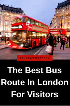 the best bus route in london for visitors cover image with red double decker bus on street