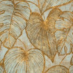 Monstera Wallpaper in Gold Teal Monstera Leaf Wallpaper, Monstera Wallpaper, Graphic Rug, Heart Projects, Bathroom Wallpaper, Teal And Gold, Leaf Wallpaper, Accent Wallpaper, Burke Decor