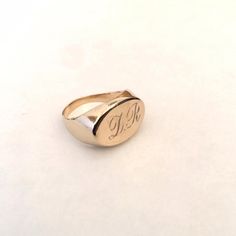 "Pinky ring, Engraved ring, Initial Ring, Personalized Ring Engraved Signet ring with Oval Seal- Best quality 18k Gold Plate Please note in the \"notes to seller\" at checkout. : * state your ring size * letter you want to apper The product will arrive to you packed in gift box and padded envelope to maintain the product Our jewelry are water resistant and comes with 1 year warranty Thank you for your interest. Please check out our other items and be sure to add us to your favorites! https://www Personalized Rose Gold Open Signet Ring, Adjustable Initials Ring For Formal Occasions, Personalized Oval Rings For Formal Occasions, Adjustable Formal Rings With Initials, Personalized Rose Gold Rings For Formal Occasions, Formal Personalized Rose Gold Rings, Engraved Open Ring With Initials For Promise, Vintage Adjustable Initial Ring For Promise, Initials Open Ring For Wedding