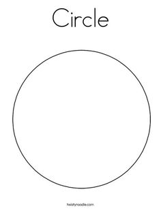 a circle that has the word circle in it and is outlined on white paper with black ink