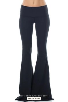 Teeki Bell Bottoms, a timeless essential that combines comfort and funky vintage fashion vibes. Crafted from super-soft brushed jersey, these long flowy bell bottoms are a show stopper for any occasion. Their flattering fit complements all body types, making them a staple for every closet. Dress them up with a heeled boot or wedge to make your legs look extra long. Fit: The Bell Bottoms are cut with a long inseam, with a big flare front he top of the #BellBottoms #Flares #WomensClothing Black Bell Bottom, Yoga Democracy, Fashion Vibes, Bell Bottom, Little Dresses, Fun Prints, Bell Bottoms, Extra Long, Solid Black