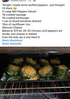 Mexican Cheese, How To Cook Sausage, Diced Tomato, Cauliflower Rice, Stuffed Bell Peppers, Keto Diet, Keto Recipes, Stuffed Peppers, Baking