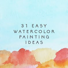 watercolor painting ideas for beginners to use in their art projects, including paintings and drawings