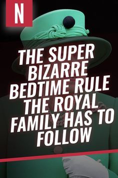 an advertisement for the royal family has been designed to look like a man in a green hat