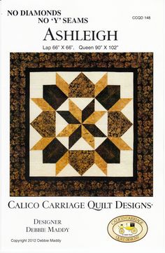 an advertisement for a quilter's shop featuring the pattern, called ashelgh