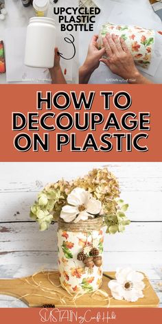 how to decoupage on plastic