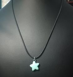 Turquoise matte star pendant with adjustable rope necklace. Casual Jewelry With Star Charm As Gift, Casual Jewelry With Star Charm For Gift, Casual Star Charm Jewelry Gift, Casual Jewelry Gift With Star Charm, Adjustable Turquoise Jewelry With Star Charm, Blue Star-shaped Adjustable Necklace, Casual Star-shaped Necklaces For Gifts, Casual Adjustable Star Necklaces, Tucson Az