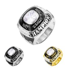 PRICES MAY VARY. ❤Design inspiration❤:Celebrate your victory with this customized personalized championship ring! You can engrave your name, your team name, a year, or any other text you can think of. At the same time, we provide gems in a variety of colors and 4 fonts for your choice. This is a very suitable gift for the champion of football, basketball or baseball or e-sports. ❤Gift choice❤: Well packed in a Gift Box,Suitable for Birthday,Fathers Day,Christmas,Party,Anniversary,Daily,Work time Football Rings, Baseball Ring, Birthday Gifts For Dad, Basketball Championship, Championship Rings, Work Time, Custom Basketball, Friend Friendship, Football Lovers