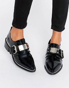 Women's Shoes | Heels, Sandals, Boots & Trainers | ASOS Black Pointed Toe Flats, Pointed Flats Shoes, Fashion Shoes Boots, Pointy Toe Shoes, Black Flats Shoes, Pointed Flats, All About Shoes, Ballet Flat Shoes, Corsets