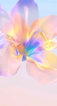 an abstract image of a flower in pastel colors