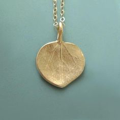 14k Gold Leaf Necklace Tiny Aspen Leaf | Etsy God Necklace, Elizabeth Scott, Gold Leaf Necklace, Aspen Leaf, Hand Necklace, Metal Clay Jewelry, Botanical Jewelry, Gold Hand, 14k Gold Necklace