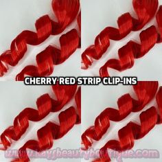 "EXPRESS SHIPPING AVAILABLE to WORLD WIDE" 💛Specializing in customized Hand-Made human hair extensions since 2008💛 100% Human Hair Clip-in extension Bright Cherry Red colour strips(1pc) You can simply clip in on to your hair to create the Colorful highlighted look in second! Since it's 100% human hair, you can wash, curl or straightened! ✨TIP: Please clip them closer to your roots and where you part your hair to be most visible on your hair.(The less hair covers on top of the piece, the more it will be visible to show.) We recommend using them in pairs 2, 4, 6 or 8 pcs at a time. 2pcs for top, 1 on each sides. 4pcs for 2 on top, 1 on each sides, and 2 behind your ears 1 on each sides. 6pcs for 2 on top, 1 on each sides, and 2 behind your ears 1 on each sides, and 2 pcs on top at the back Hair Covers, Cherry Red Color, Human Hair Clip Ins, Hair Cover, Beauty Boutique, Clip In Extensions, Red Colour, Pink Turquoise, Curling Iron