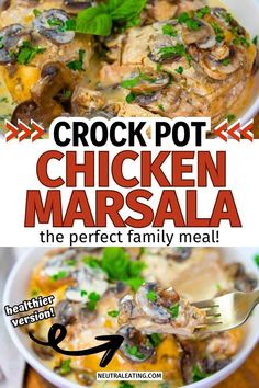 crock pot chicken marsala is the perfect family meal and it's so easy to make